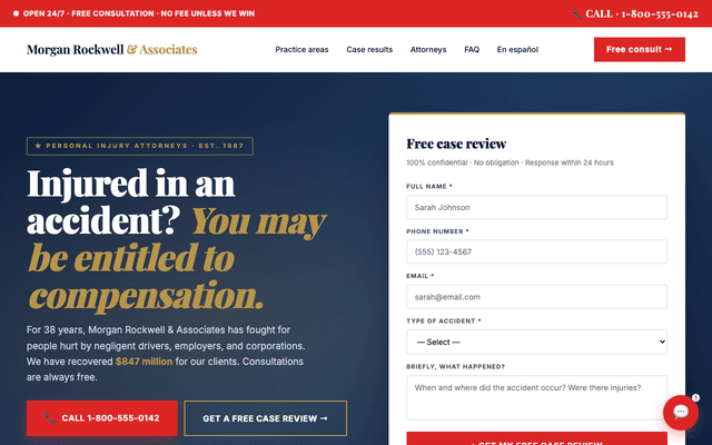 Personal injury law firm preview