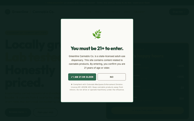 Recreational + medical dispensary preview