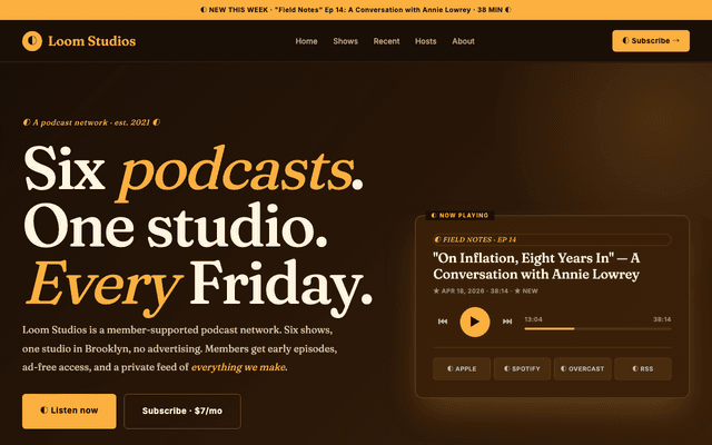Six-podcast studio preview