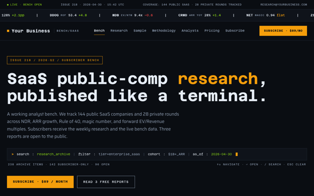 SaaS analyst research firm preview
