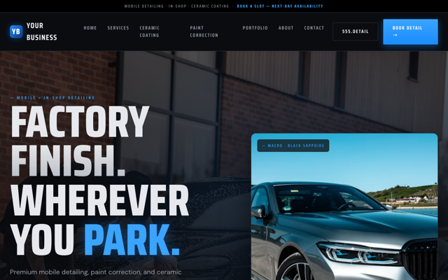Mobile auto detailing preview