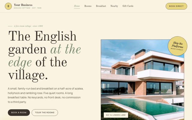 Bed & breakfast cottage preview