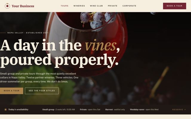 Wine tour operator preview
