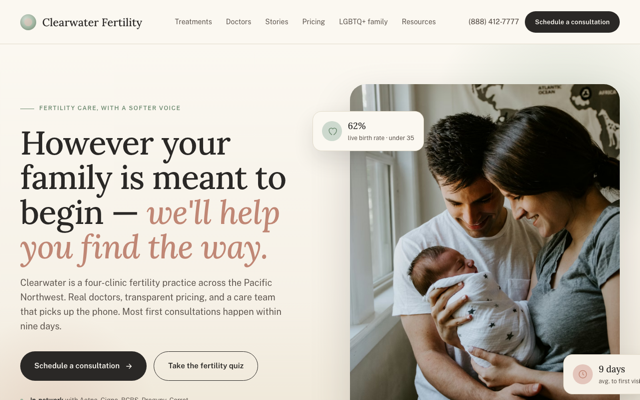 IVF + fertility clinic preview