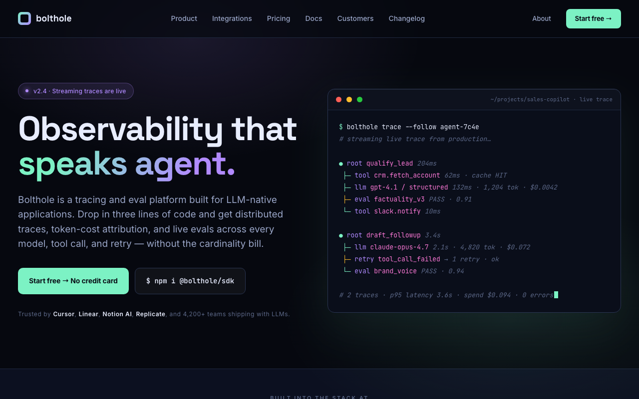 Dev observability SaaS preview