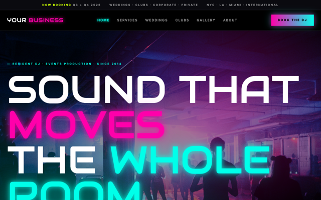 DJ + events production preview