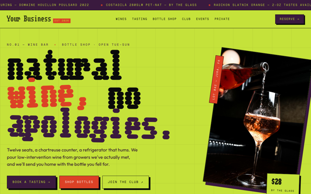 Natural wine bar + bottle shop preview