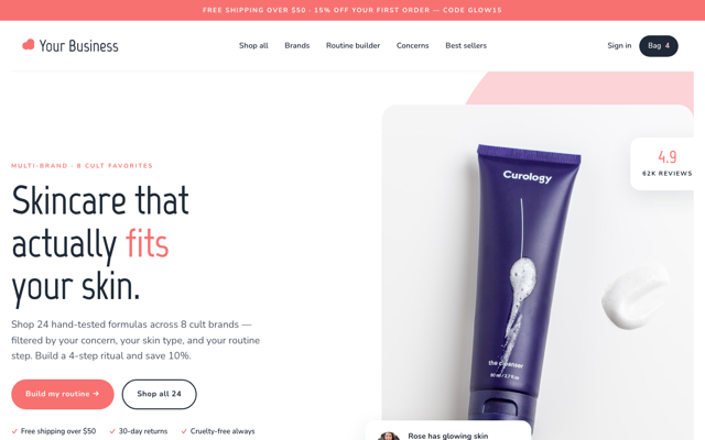 Multi-brand skincare retailer preview