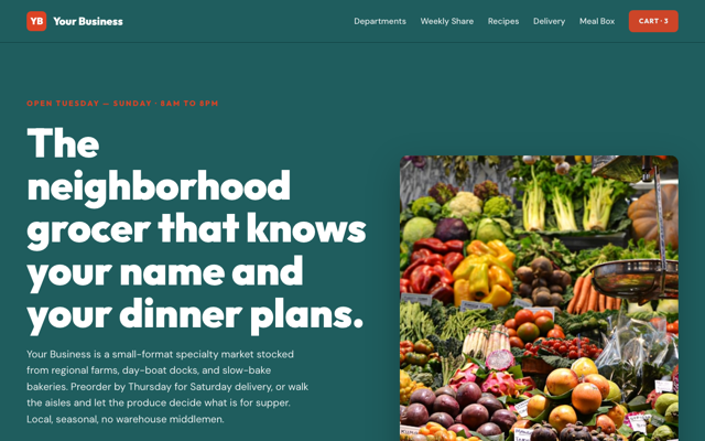 Specialty grocer preview