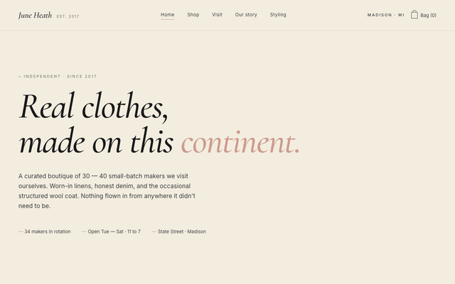 Boutique fashion preview