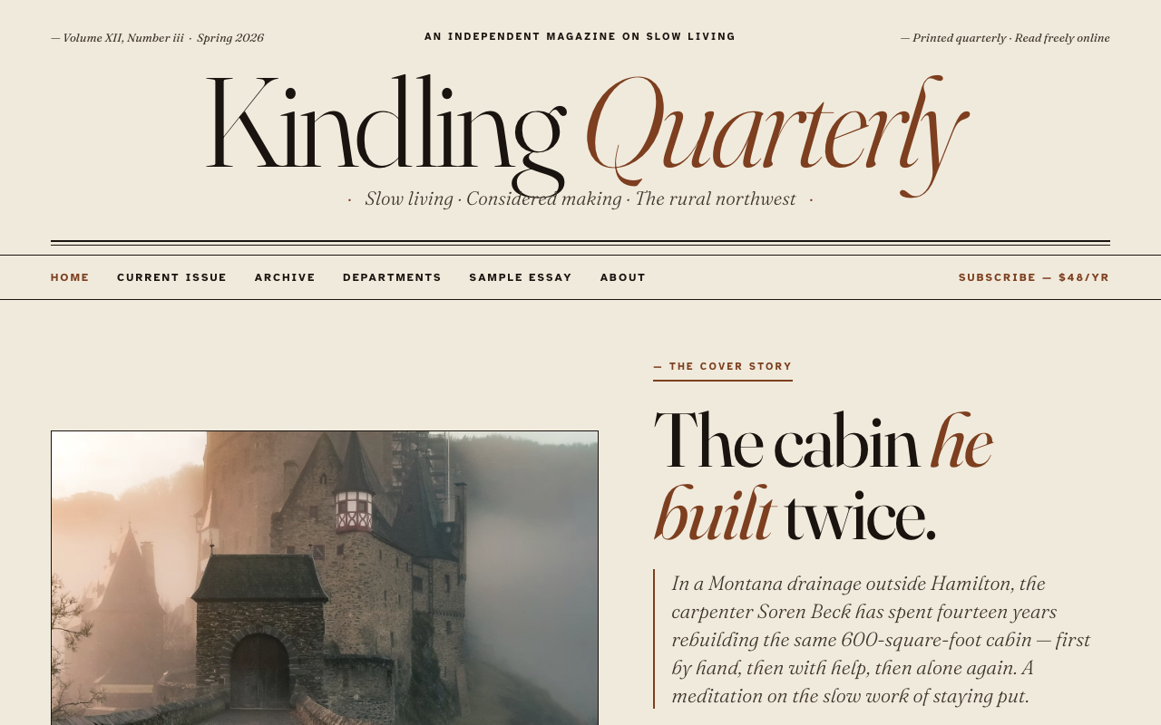 Print + online magazine preview