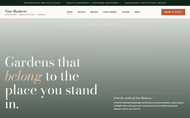 Landscape design studio preview