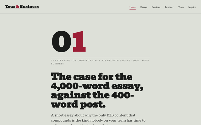 Long-form content agency preview