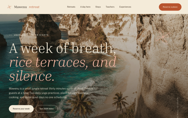 Yoga retreat (Bali) preview