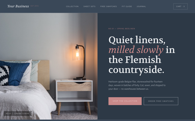 Linen bedding DTC preview