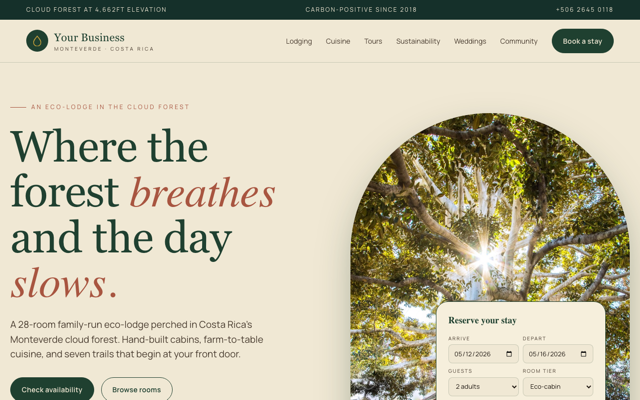 Eco-lodge / resort preview