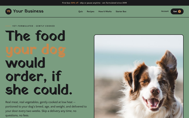 Fresh dog food subscription preview