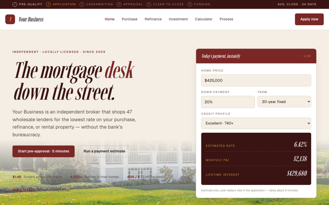 Mortgage broker preview