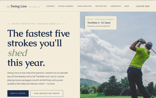 Private golf instructor preview