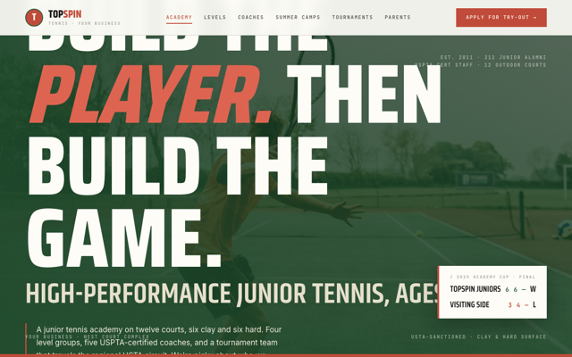 Junior tennis academy preview