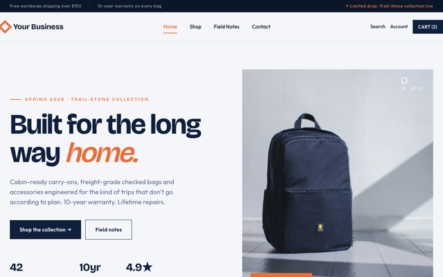 Travel luggage + bags preview