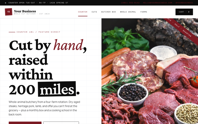 Whole-animal butcher preview